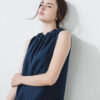 Drawstring Neckline Convertible Vest Dress – Navy - Image 2