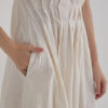 French Pleated Dress – Grey - Image 4