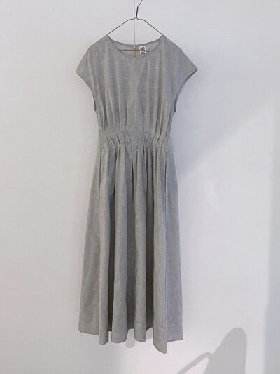 French Pleated Dress – Grey