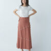 Overlock Seam Pencil Skirt – Burnt Orange