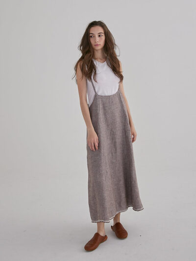 Tie-Back Strap Dress –  Coffee Latte