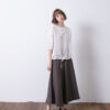 Drawstring Hem Top – White - Image 9
