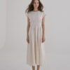 French Pleated Dress – Grey - Image 3