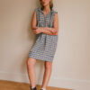 Drawstring Convertible Dress – Check - Image 4
