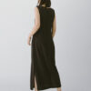 V-Neck Sleeveless Slit Dress – Black - Image 3