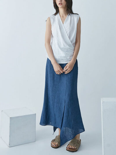 Mermaid Flare Skirt – Mineral Blue