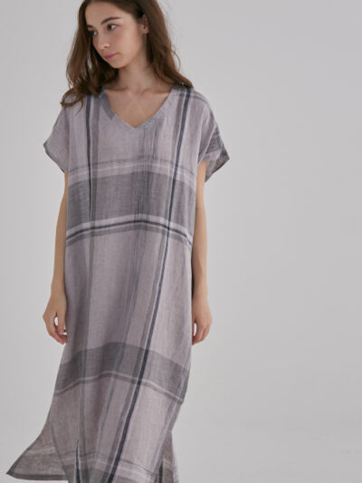 Everyday Linen Dress – Check