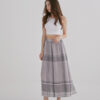 Wrap Layered Skirt – Check - Image 2
