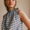 Drawstring Convertible Dress – Check - Image 5