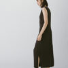 V-Neck Sleeveless Slit Dress – Black - Image 2