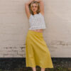 A-Line Midi Skirt – Yellow