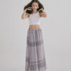 Wrap Layered Skirt – Check - Image 6