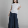 Bow-Neck Top – Continuous Motif - Image 2