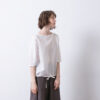 Drawstring Hem Top – White - Image 2