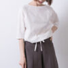 Drawstring Hem Top – White - Image 7
