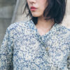 Printed Cotton-Linen Wrap Top