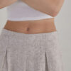 High-Waist Pleated Linen Trousers – Sand - Image 9