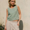 Summer Cropped Vest – Check - Image 8