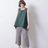 Flared Hem Vest – Emerald Green - Image 2