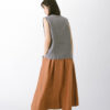 Double-Breasted Linen Vest – Stripe - Image 3