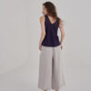Raw-Edge Double V-Neck Vest – Purple - Image 4
