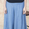 Classic Wide Leg Trousers – Ocean Denim - Image 4