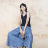Classic Wide Leg Trousers – Ocean Denim - Image 2