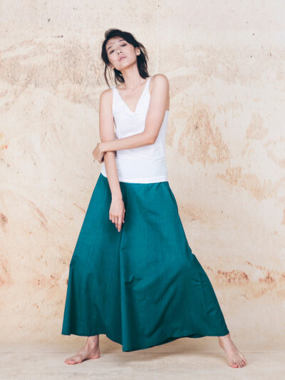 Classic Wide Leg Trousers - Turquoise
