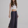 Tie-Front Slit Trousers – Mineral Blue - Image 3