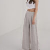 High-Waist Pleated Linen Trousers – Sand - Image 7