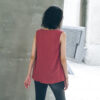 Pleated Vest Top – Red - Image 5