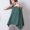 Flared Hem Vest – Emerald Green - Image 3