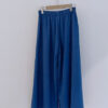 Tie-Front Slit Trousers – Mineral Blue - Image 2