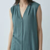 Viscose V-Neck Vest – Moss Green - Image 5