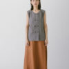 Double-Breasted Linen Vest – Stripe - Image 4