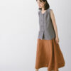 Double-Breasted Linen Vest – Stripe - Image 2