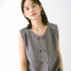 Double-Breasted Linen Vest – Stripe - Image 5