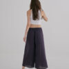 Tie-Front Slit Trousers – Mineral Blue - Image 6