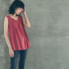Pleated Vest Top – Red - Image 4