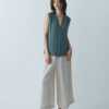 Viscose V-Neck Vest – Moss Green - Image 2