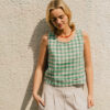 Summer Cropped Vest – Check - Image 5