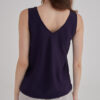 Raw-Edge Double V-Neck Vest – Purple