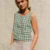 Summer Cropped Vest – Check - Image 9