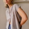 Mini-Collar Blouse – Grey - Image 4
