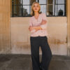Curved Crossover Top – Pink - Image 9