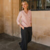 Curved Crossover Top – Pink - Image 7