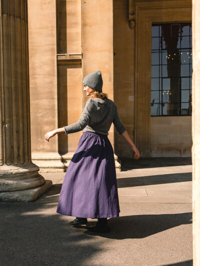 Drawstring Maxi Skirt – Purple