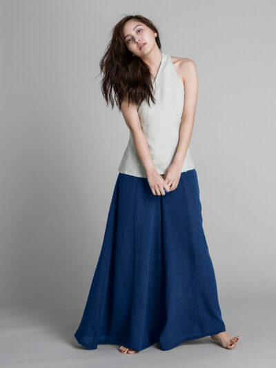 Classic wide leg trousers - Blue