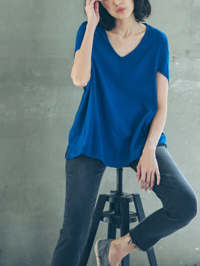 Cape-Style Top – Blue