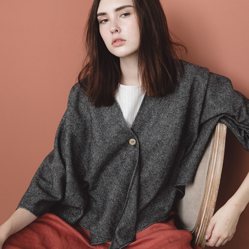 Convertible Cape - Herringbone - Image 2